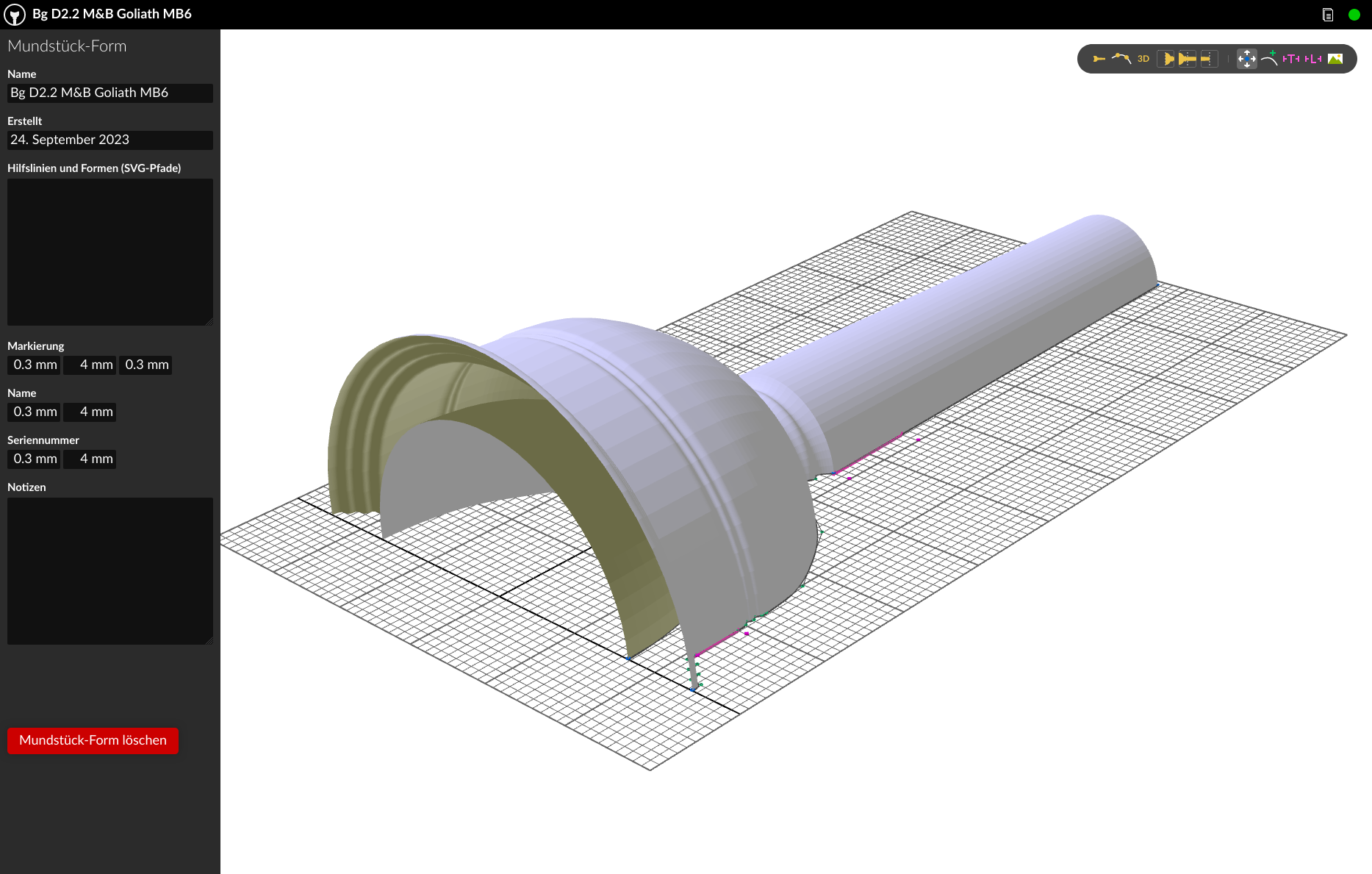 MyPiece Mundstück-Editor